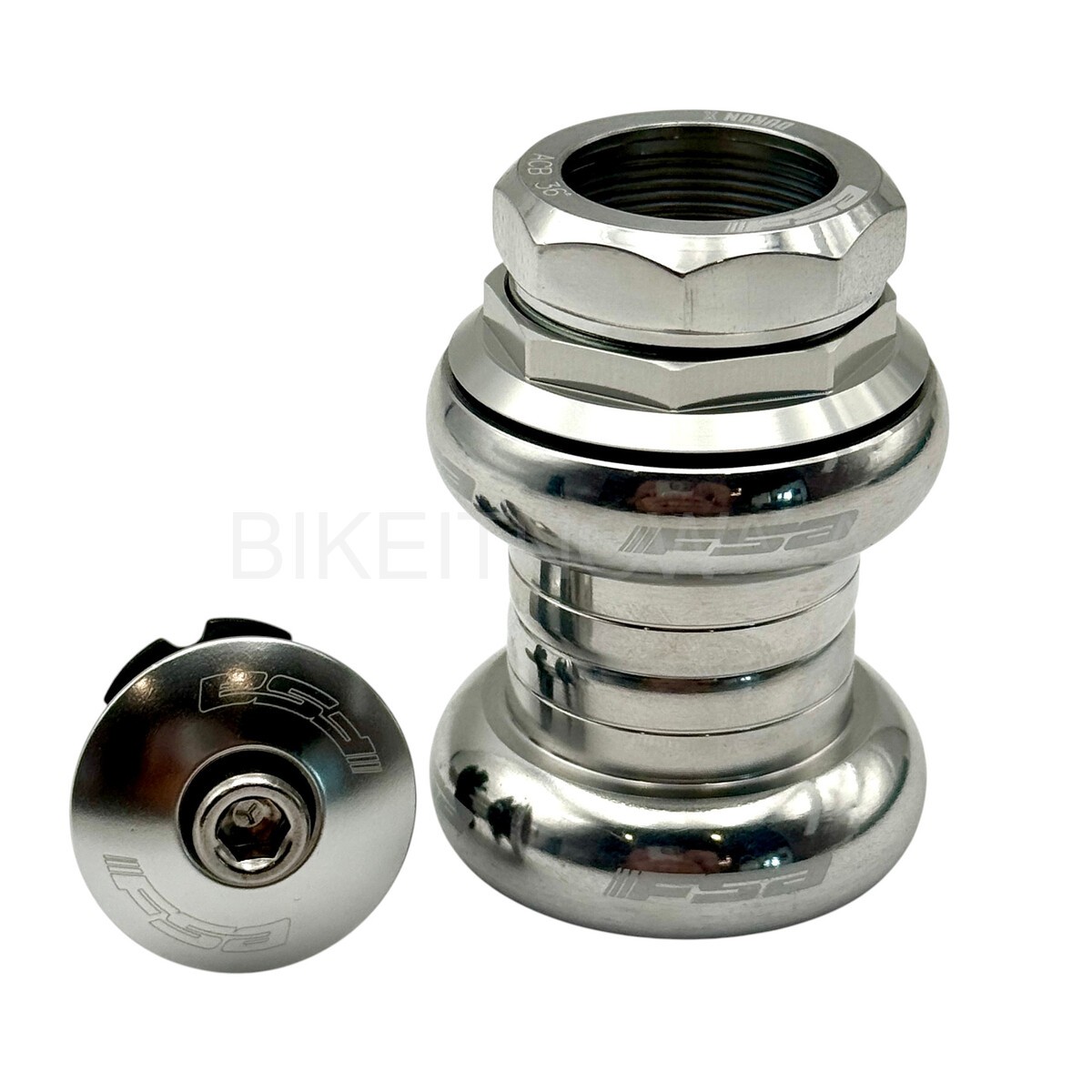 Fsa Duron X 1″ Threaded Headset Sealed Bearings 22.4/26.4mm Silver w/top cap