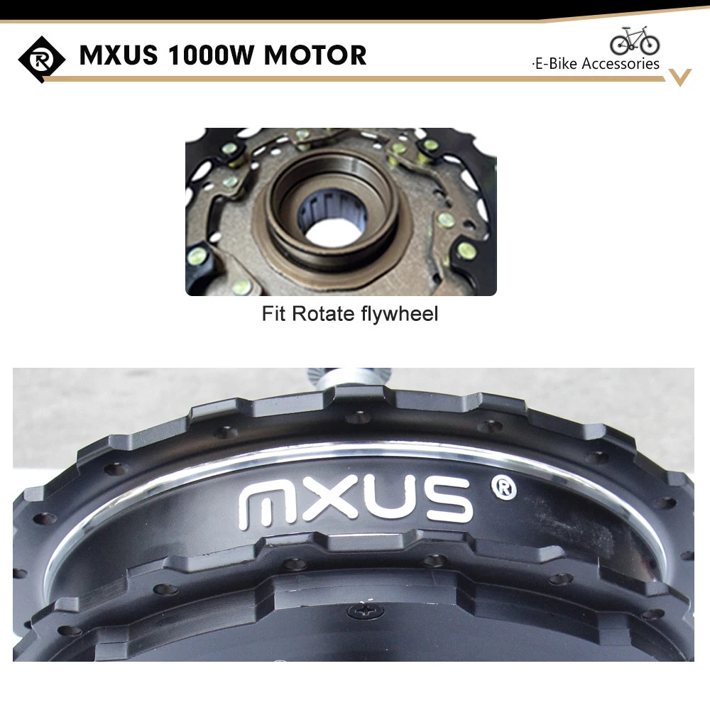48V 1000W Mountain E-Bike Rear Rotate Wheel Hub Motor Rear Dropout 135mm