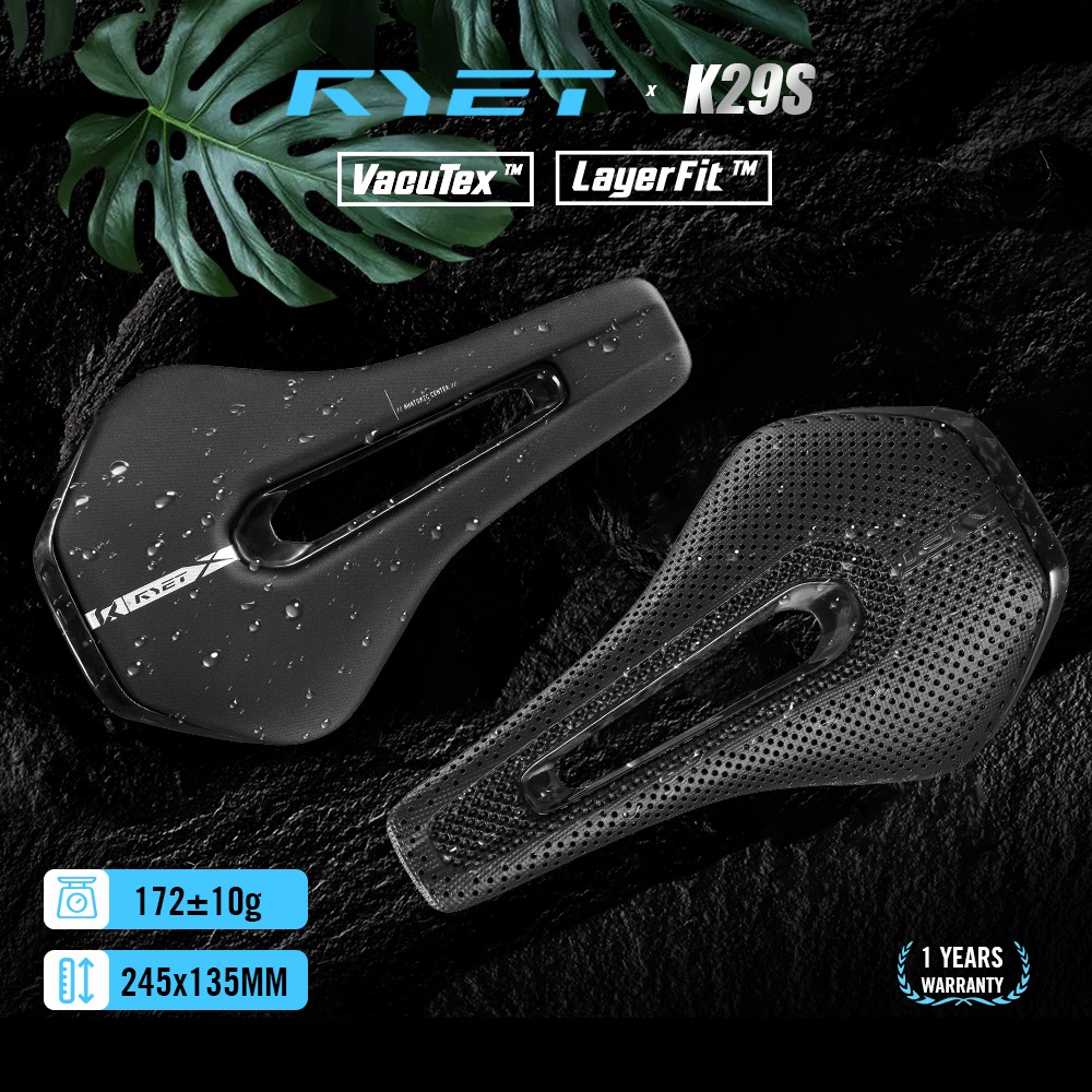 3D Printed Carbon Bike Saddle 135/145/155mm for MTB Gravel Road Bike Hollow Tech
