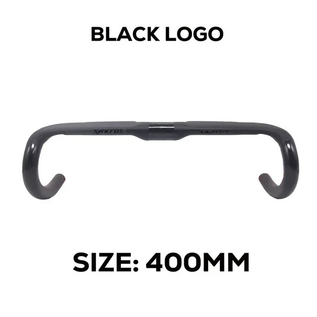 Road Bike Handlebar 380mm/400mm/420mm/440mm Black Matt Fully Internal Routing