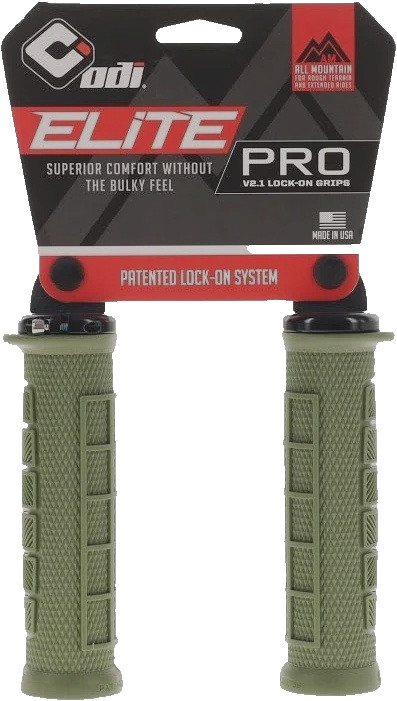 ODI ELITE PRO V2.1 Lock-On Grips (Army Green) – New Old Stock
