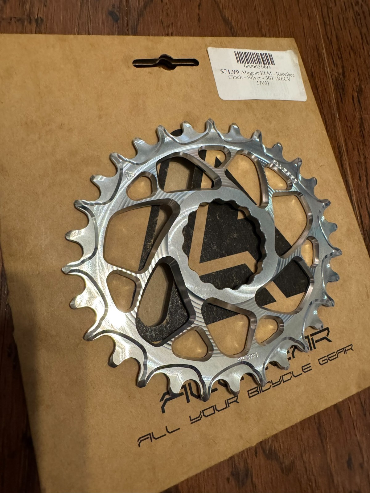 Alugear MTB Oval Chainring Raceface Cinch 30T 3mm offset Silver