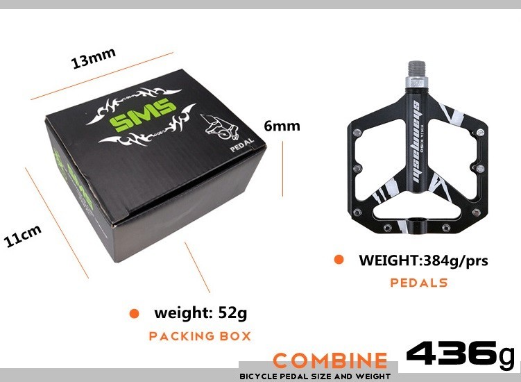 NINJA K150 Aluminum Bike Pedals Mountain BMX Bicycle sealed bearing Wide Pedal