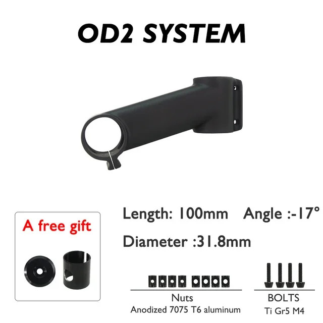 Carbon Bicycle Riser Handlebar Stem 60-120mm 6/17 Degree 31.8mm Computer Stand