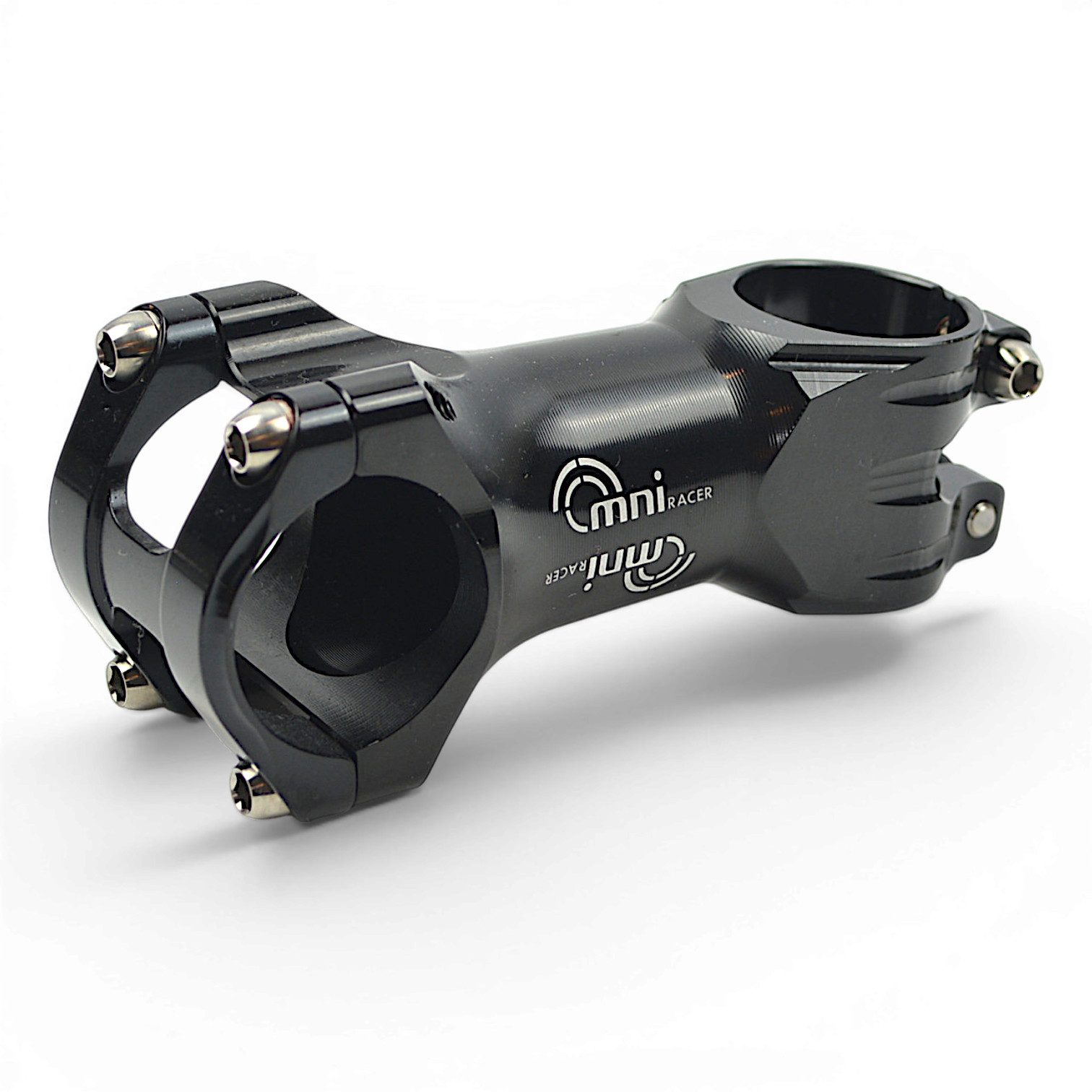 31.8x90mm OMNI Racer WORLDS LIGHTEST RACE-Lite Handlebar Stem & Ti Bolts BLACK