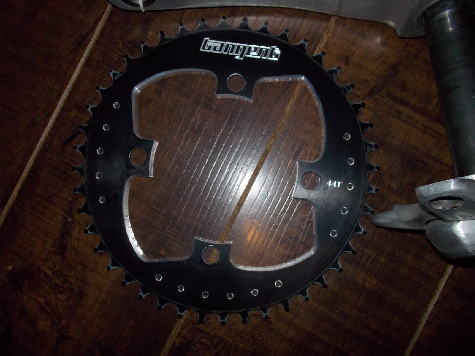 SINZ XXX BMX Race Hollow crankset 165mm & Tangent 44 tooth black chainring & BB