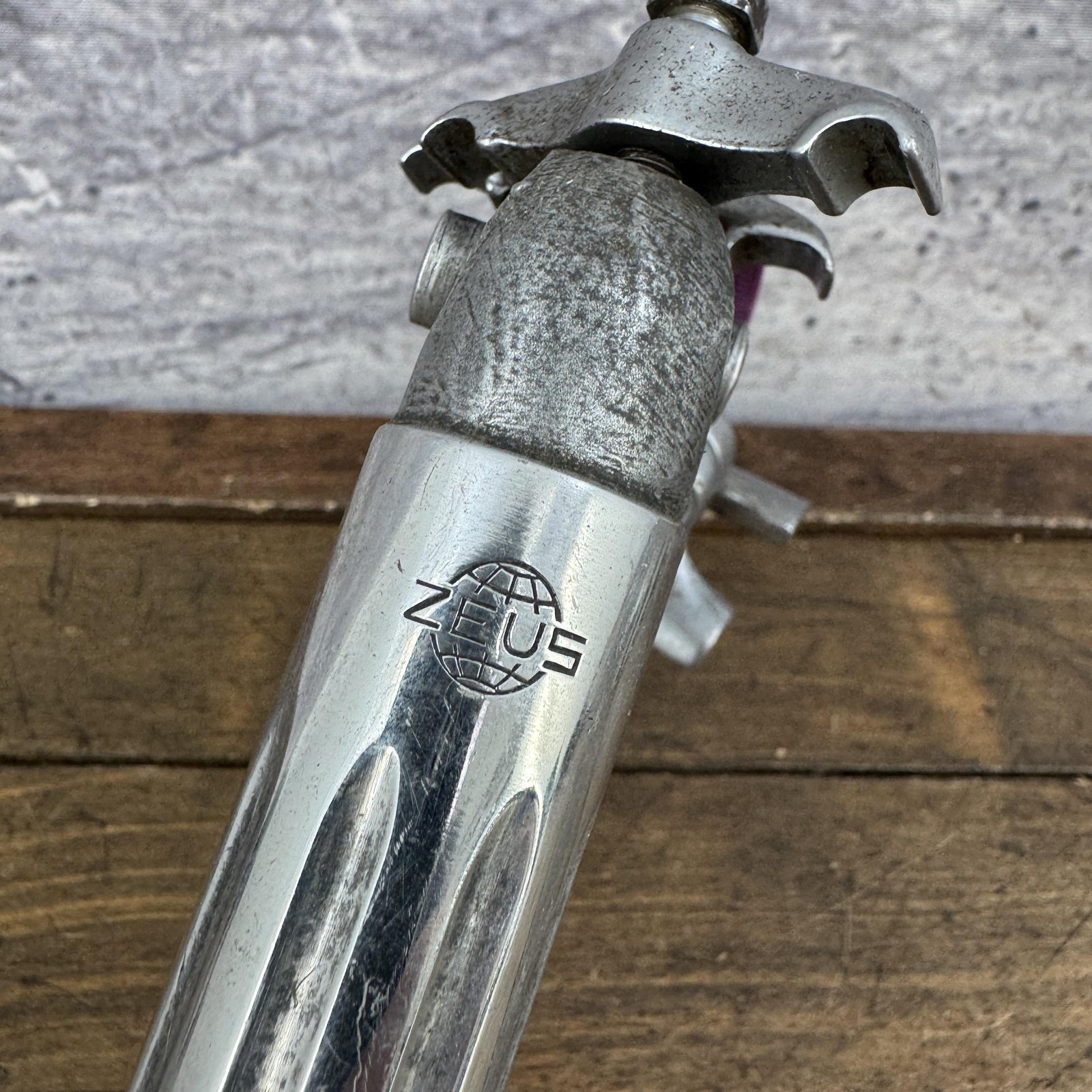 Vintage Zeus Seatpost 26.4mm Silver Alloy Spain 210mm Road MTB Bike 70s 80s