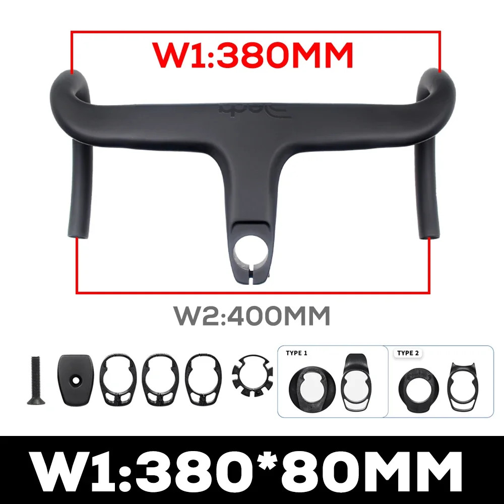 Road Bike Internal Cable Integrated Drop Bar Full Carbon Fiber Bicycle Handlebar
