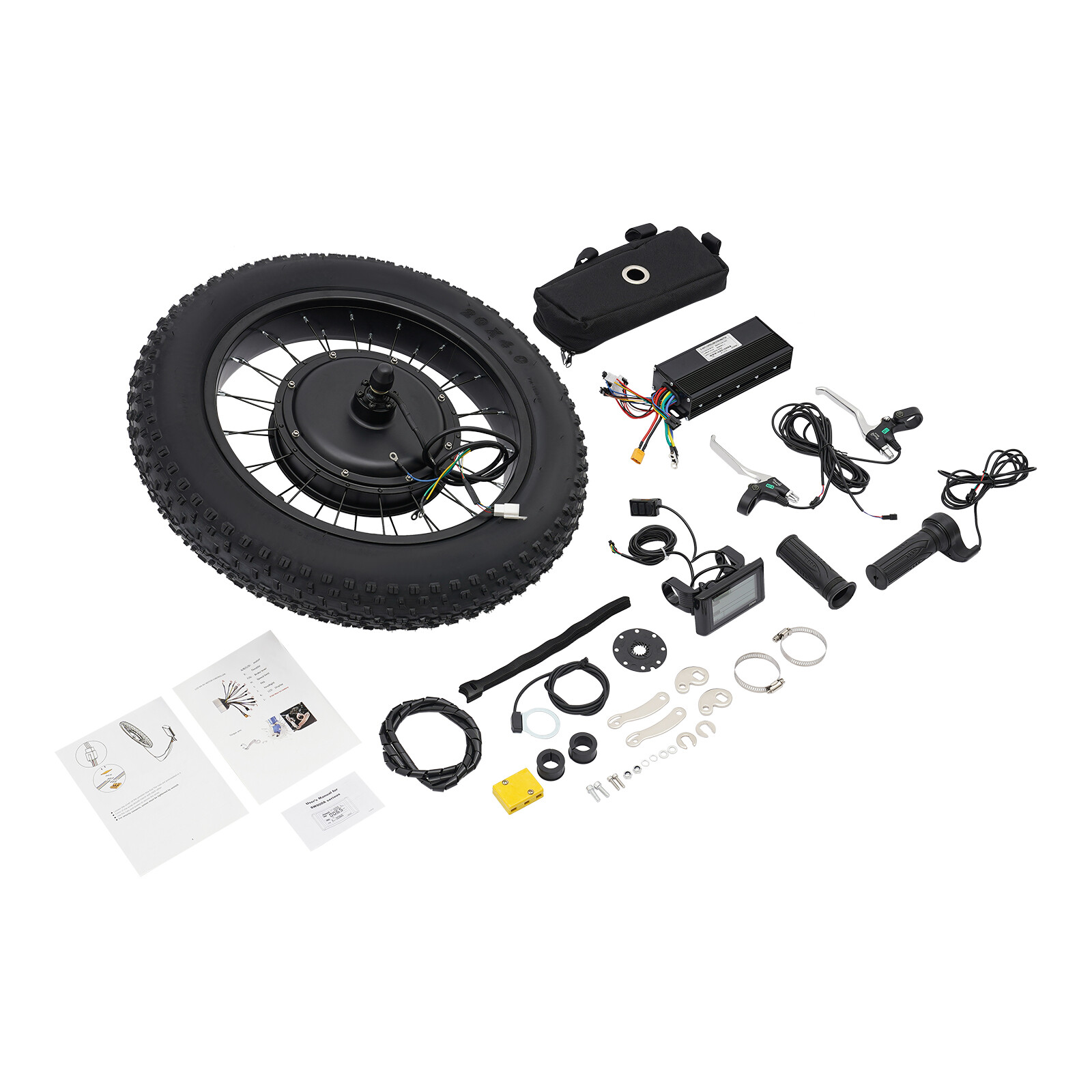20in Rear Wheel 48V 1500W Electric Bicycle Ebike Conversion Kit Hub Motor LCD