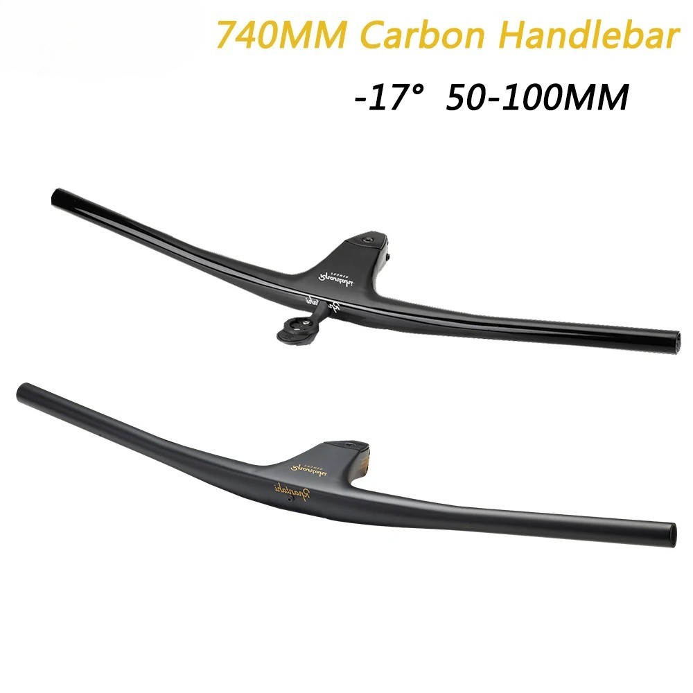 XC Mountain Bicycle Handlebar Negative 17° Integrated Riser Flats Handlebar