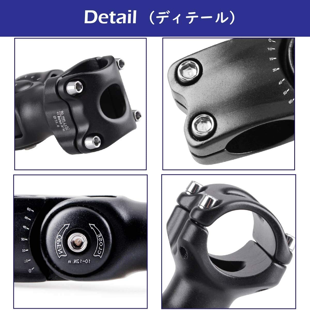 25.4/31.8mm MTB Bicycle Handlebar Mountain Road Bike Adjustable Stem Riser