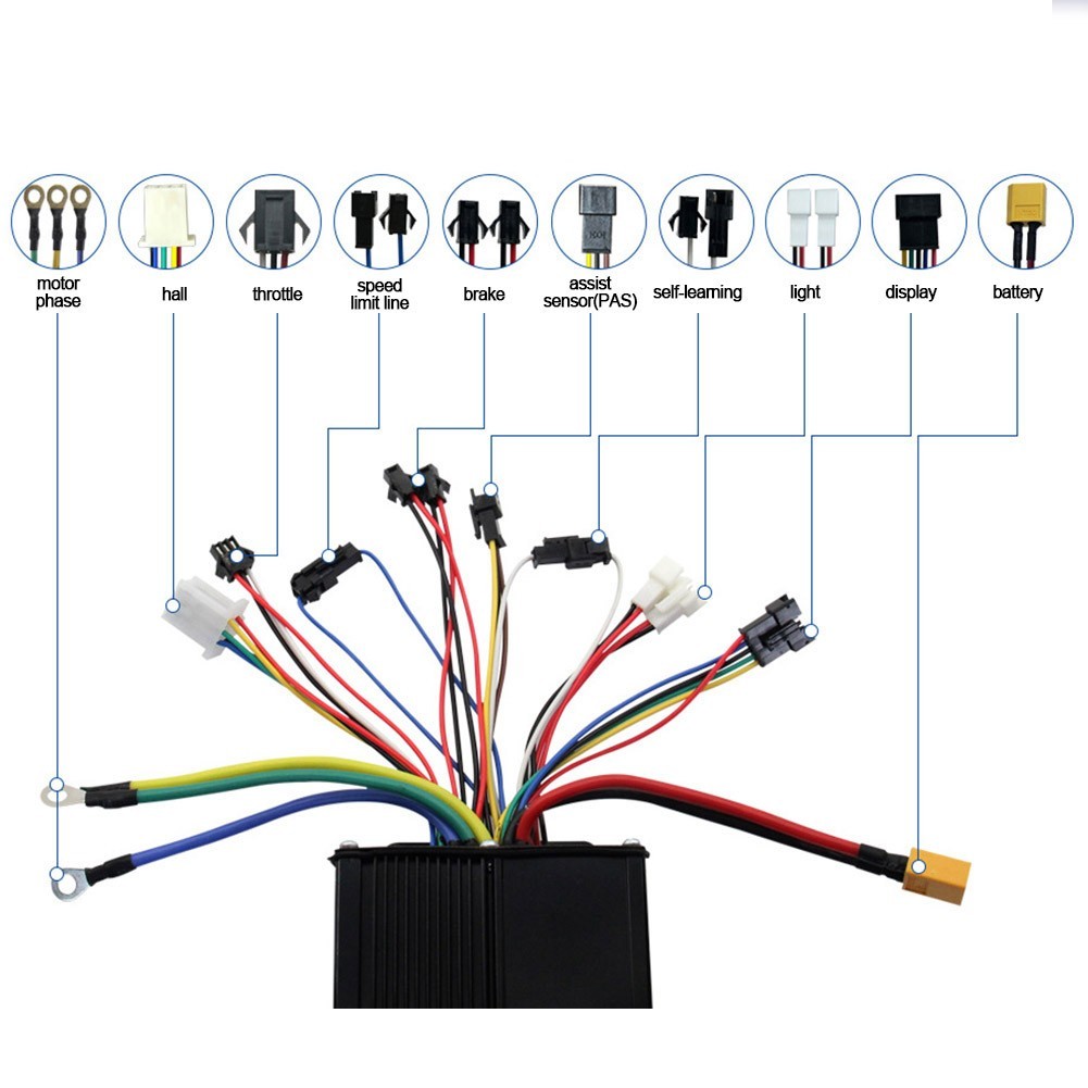Brushless Ebike Controller 36V 52V 45A 1500W 2000W with Heat Dissipation