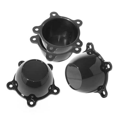 Spacing Wheel Rim Center Caps Wheel Center Cap 5 Dog Ear 1.96″ Glossy Black