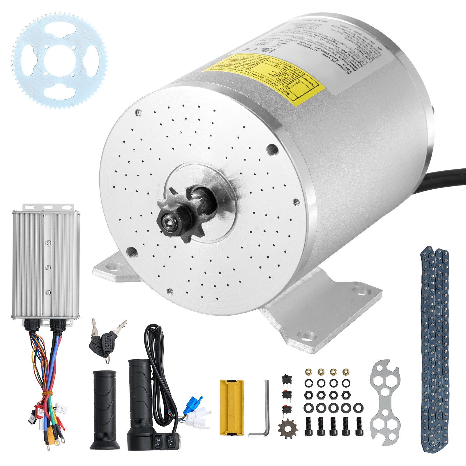 Uimoso 72V 3000W Brushless DC Motor Kit with Speed Controller, 4900 RPM