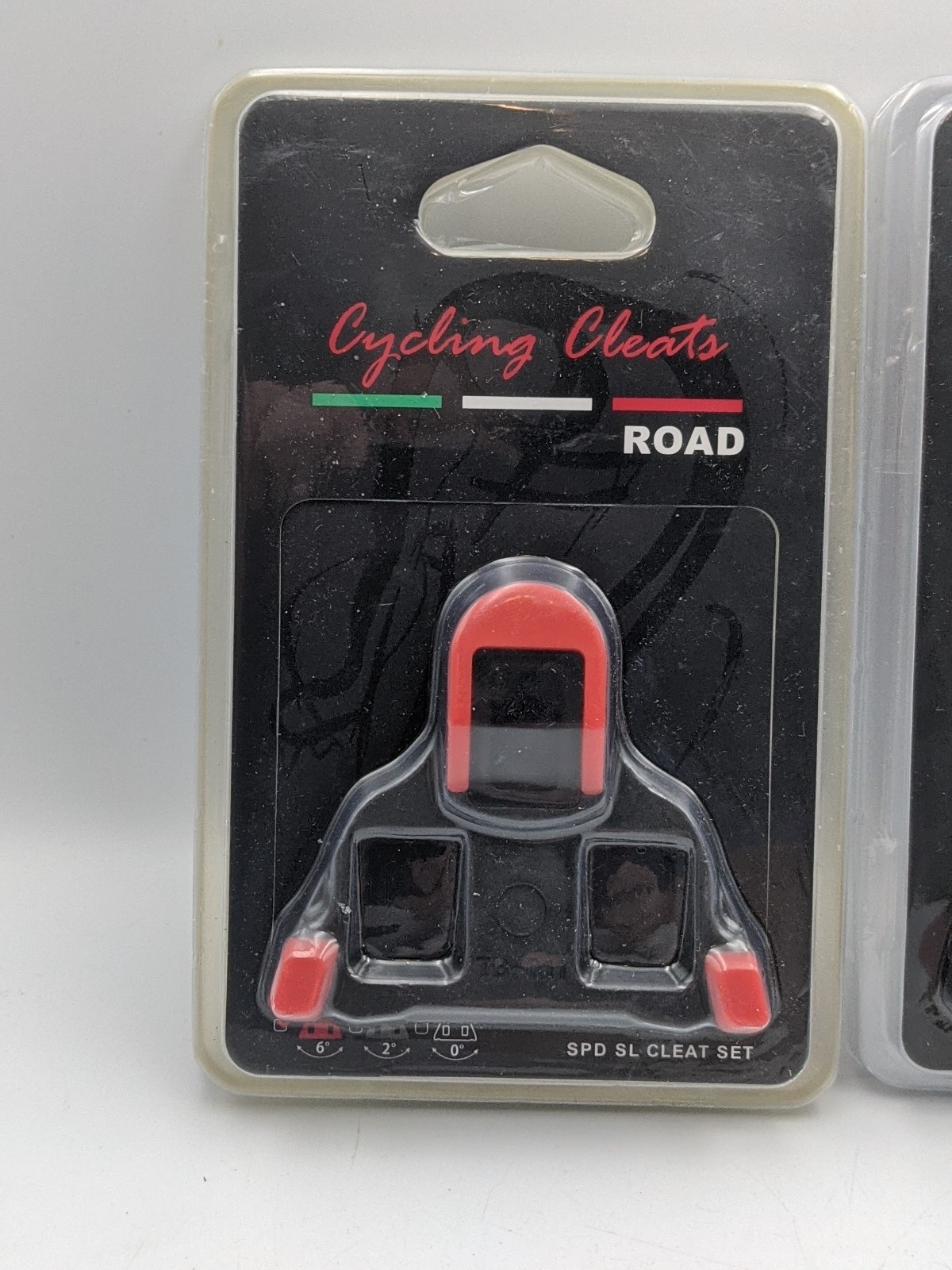 2 Sets Cycling Deal Compatible w/ Shimano SPD-SL 6 Degree Floating Cleat Red Blk