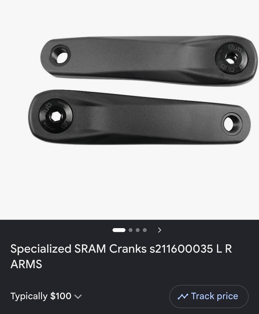 Specialized SRAM Cranks s2116 Mountain Bike 155mm Crank Arms SRAM Crankset L + R