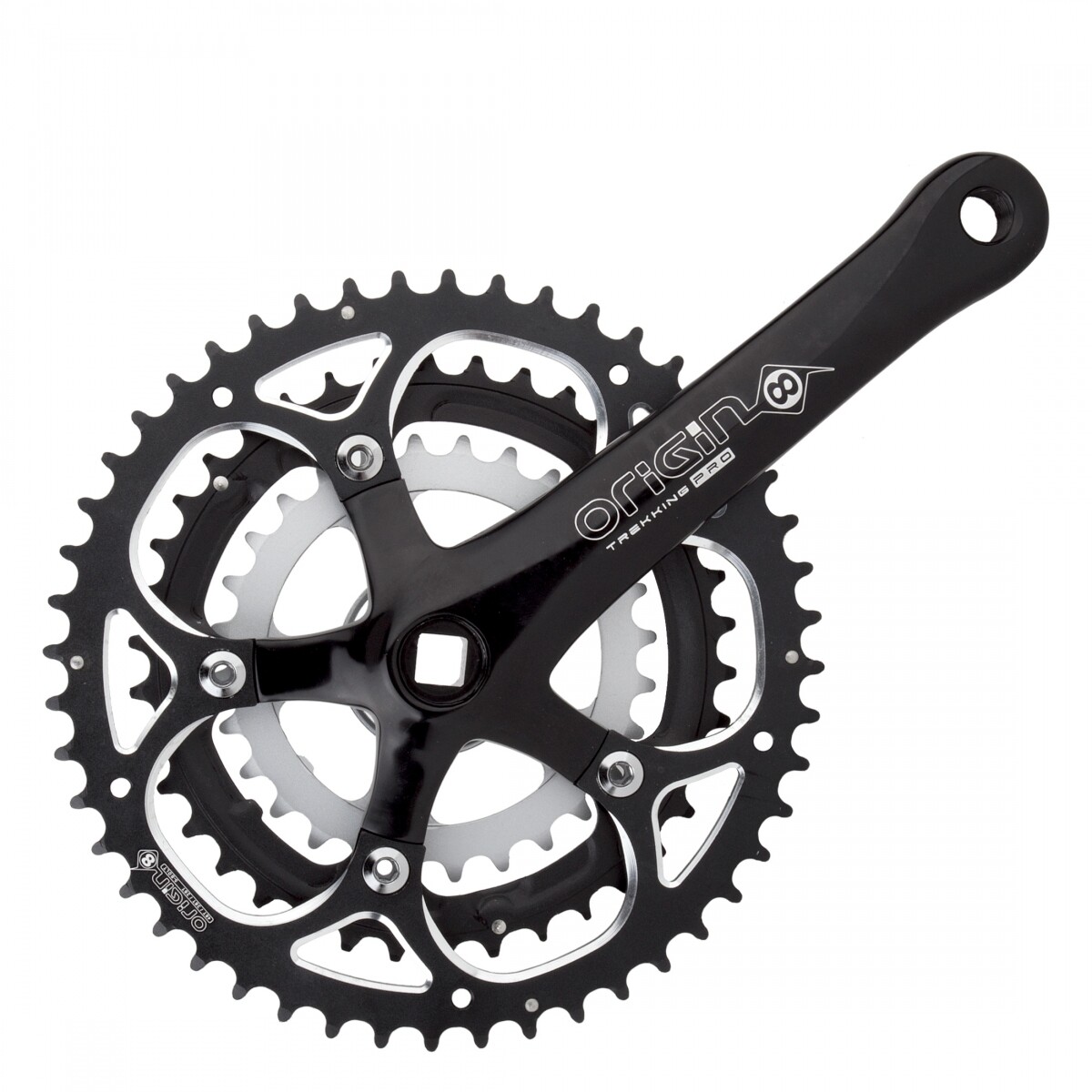 Origin8 Trekking MTN Crankset 175×48/38/28 Aluminum 113mm JIS Square Taper