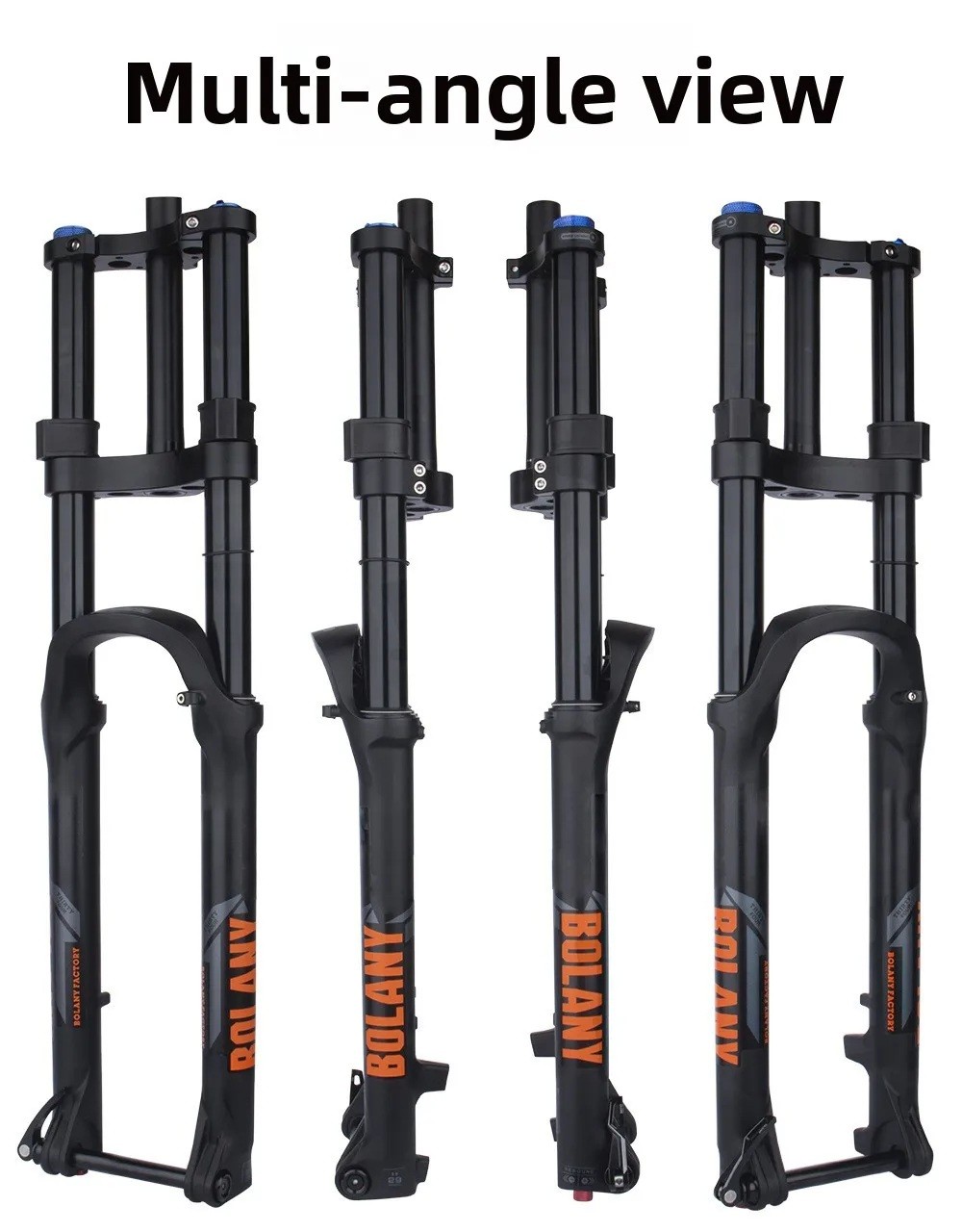 Mountain Bike Front Fork Dual Shoulder Thru-Axle Air Fork 180mm Travel