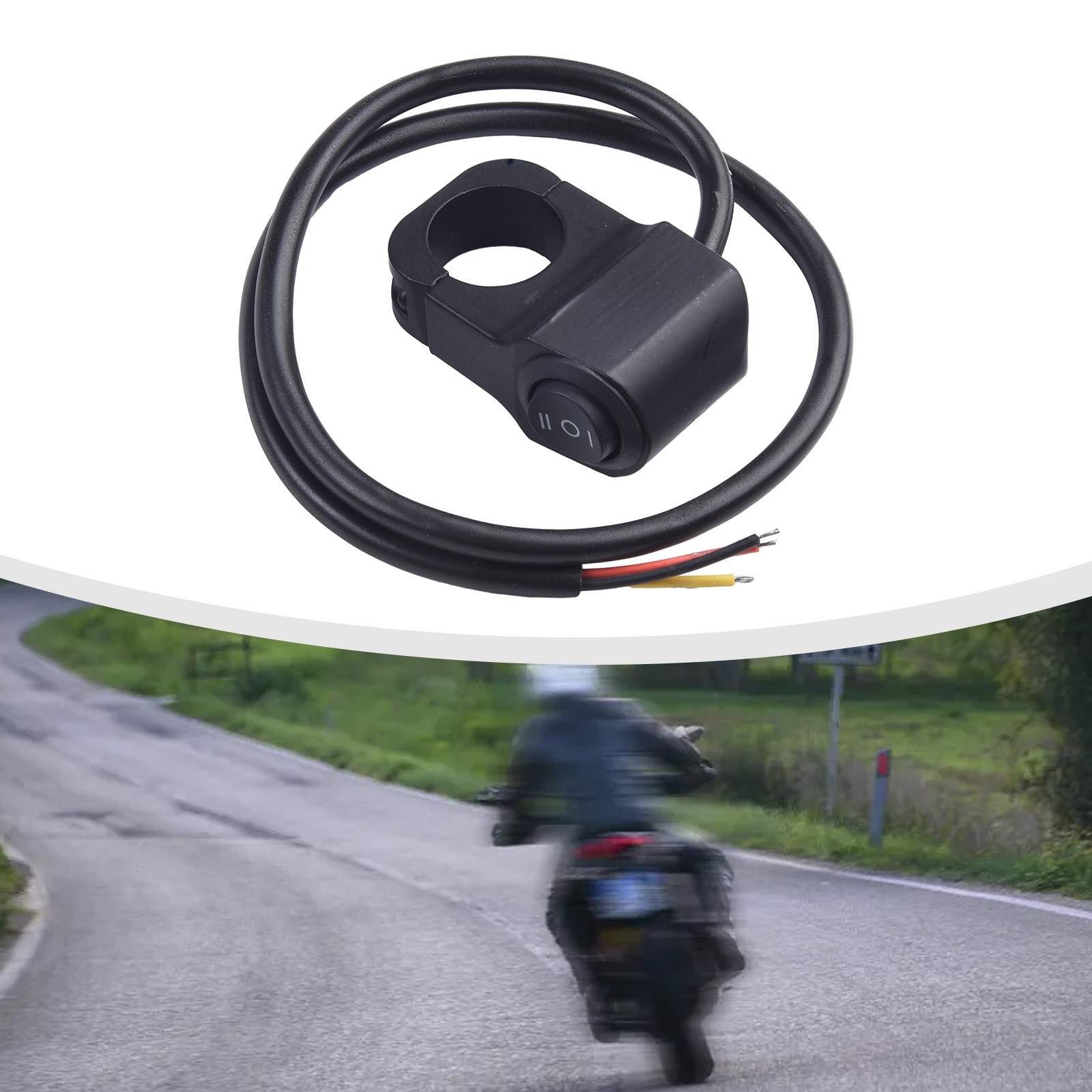 12V Motorcycle Light Switch for Handlebar 22cm Suitable for Various Bikes