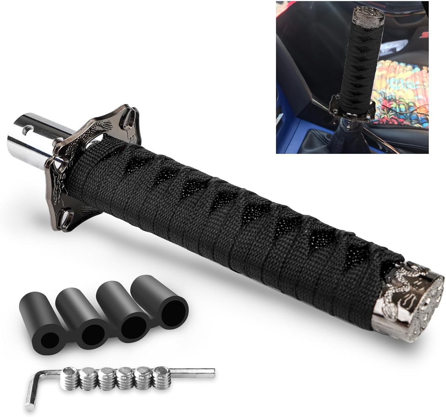 Katana Gear Shift Knob Samurai Sword Shifter Knob Universal Fit for Manual Cars