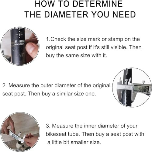 Bike Seat Post Aluminum Alloy Length 350mm 400mm 25.4mm*400mm