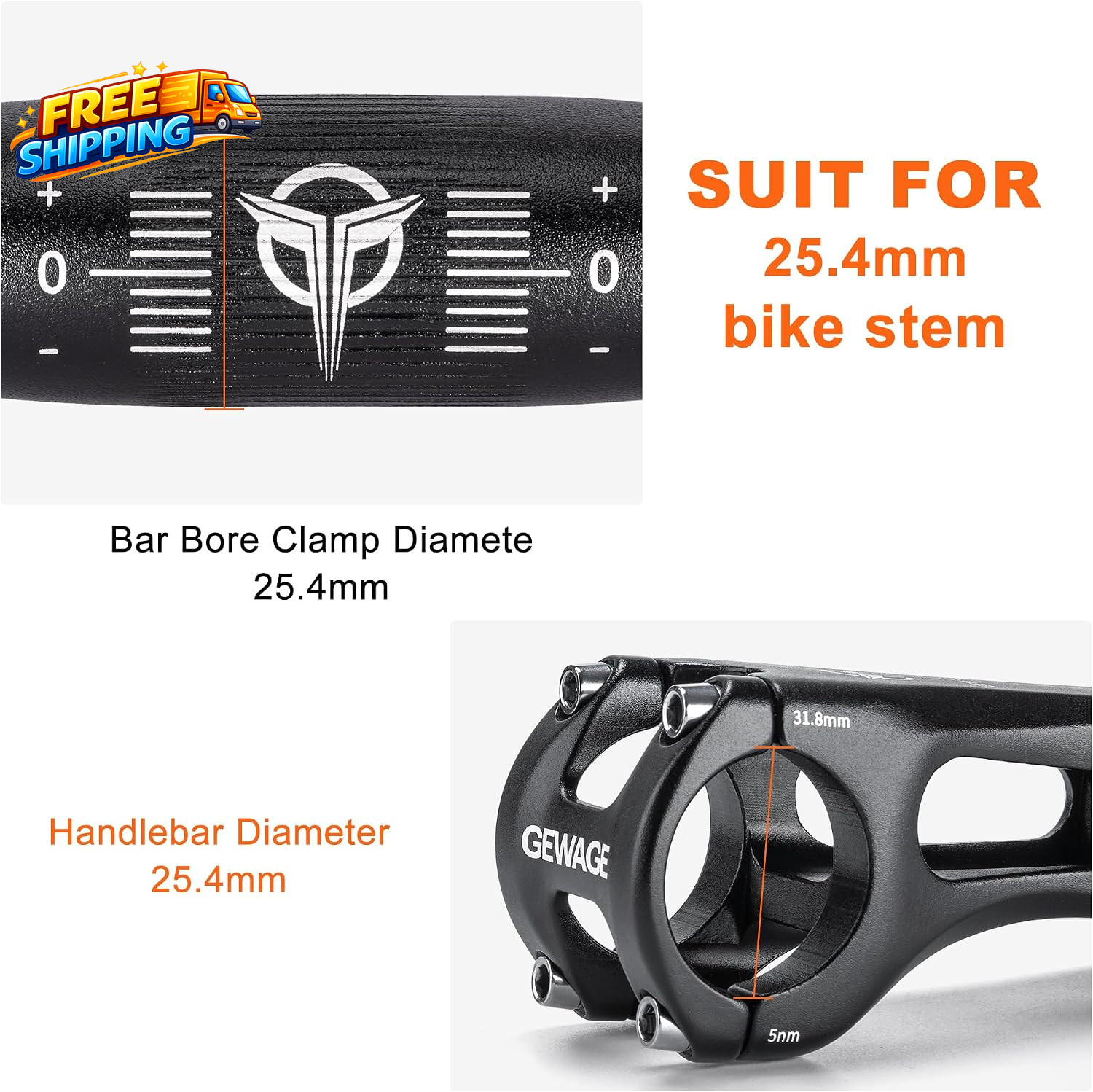 25.4 Bike Handlebar – 30Mm, 55Mm, 70Mm, 90Mm,120Mm Riser Handlebar – 620Mm Alumi