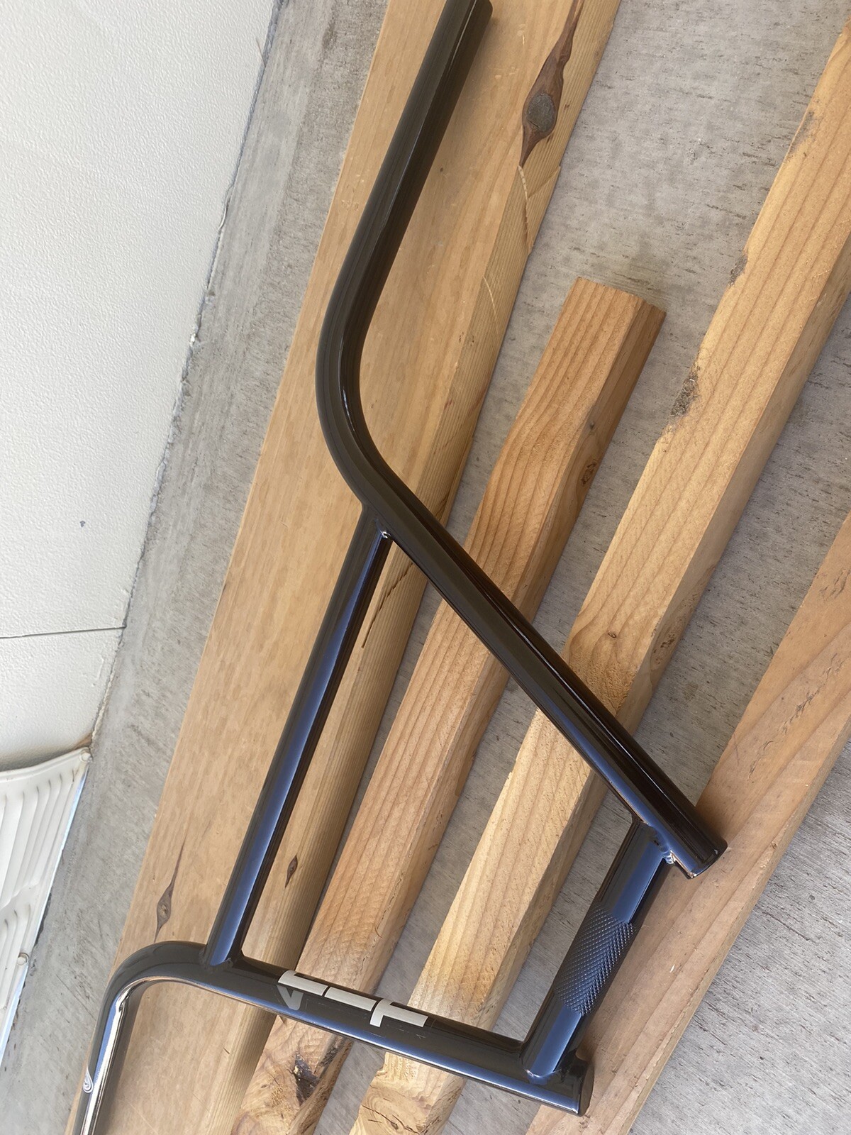 FIT BMX 4FIT HANDLEBAR BLACK RAW 4 PIECE CHROMOLY MADE IN USA
