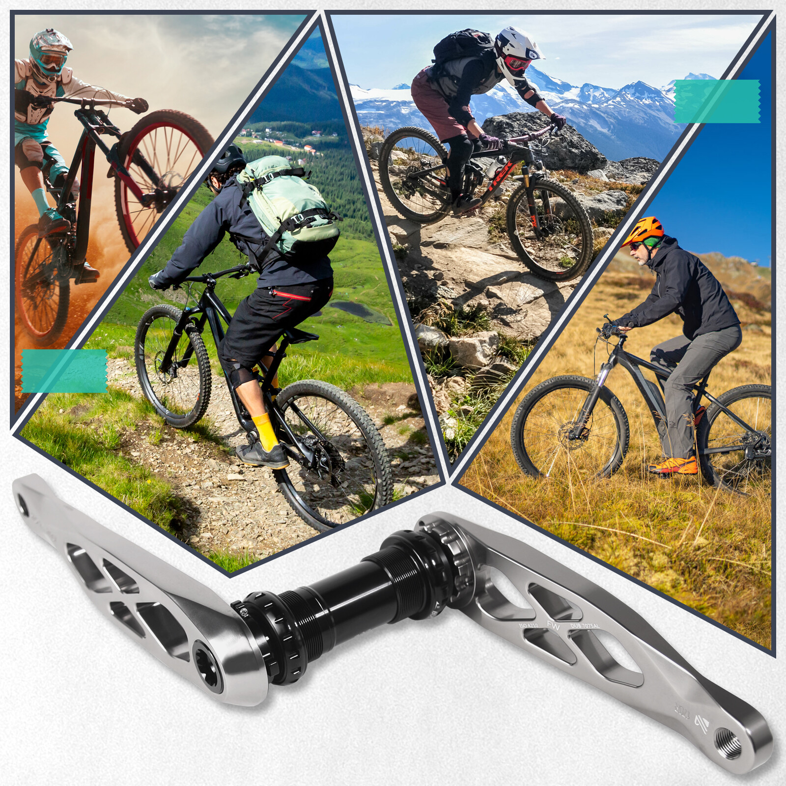 BUCKLOS Enduro DH MTB Bike Cranks BSA 170mm DUB 29mm Boost BB68/73mm fit SRAM US