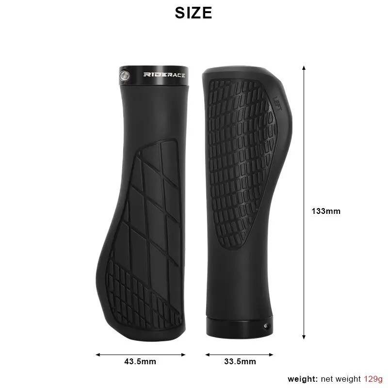 Rubber Bicycle Gips Lock-On Moutain Bike MTB Handlebar Anti-slip Grip Ergonomic