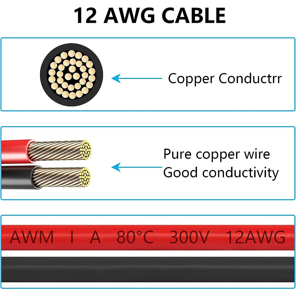 XT60 to O Ring Terminal Cable Female to O Ring Connector Cable with 12AWG