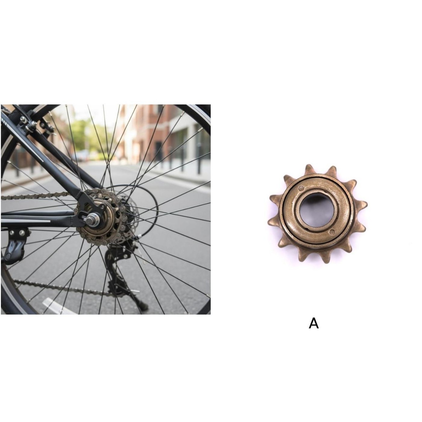 Bicycle Flywheel High Carbon Steel Construction Monolithic Gear Construction