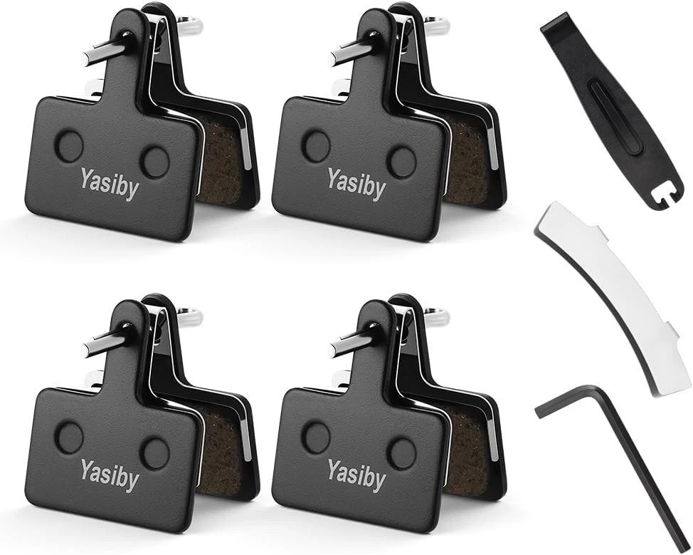 4 Pairs MTB Disc Brake Pads Resin & Semi-Metallic Quiet W/ Install Kit E-Bike US