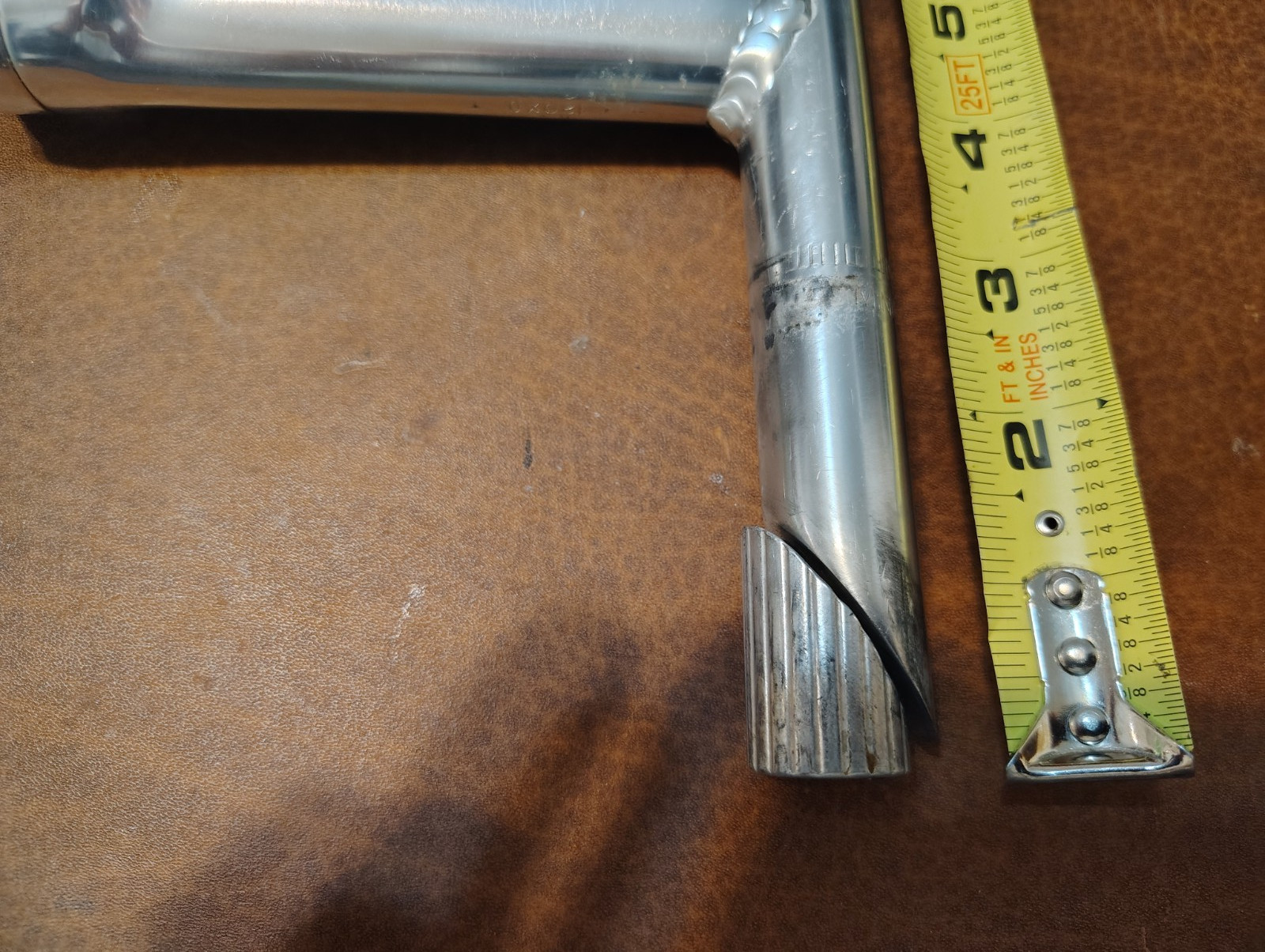 Vintage Chrome Silver Bianchi ITM Handlebar Quill Stem 120mm 25.4