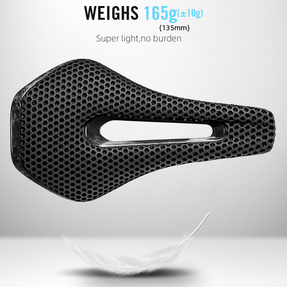 3D Printed Full Carbon Bicycle Saddle 135/145/155mm MTB Gravel Road Bike Seat