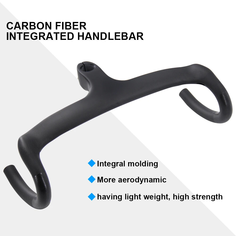 Full Carbon Fiber Road Bicycle Integrated Handlebar 3K Matte Bicycle Parts