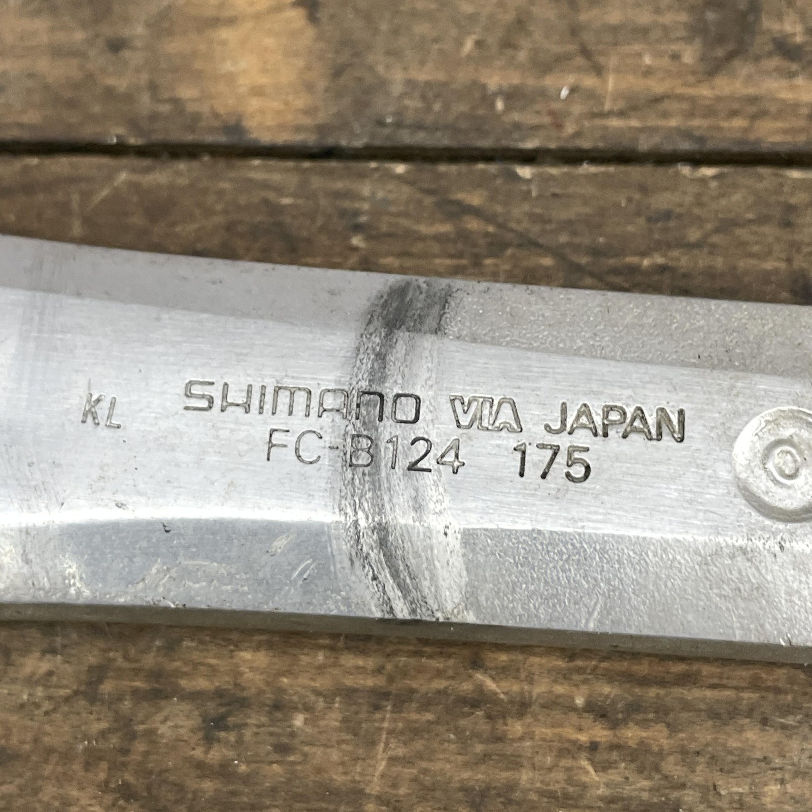 Vintage Shimano FC-B124 Crank Arms 175mm Square Taper 110 BCD Made in Japan