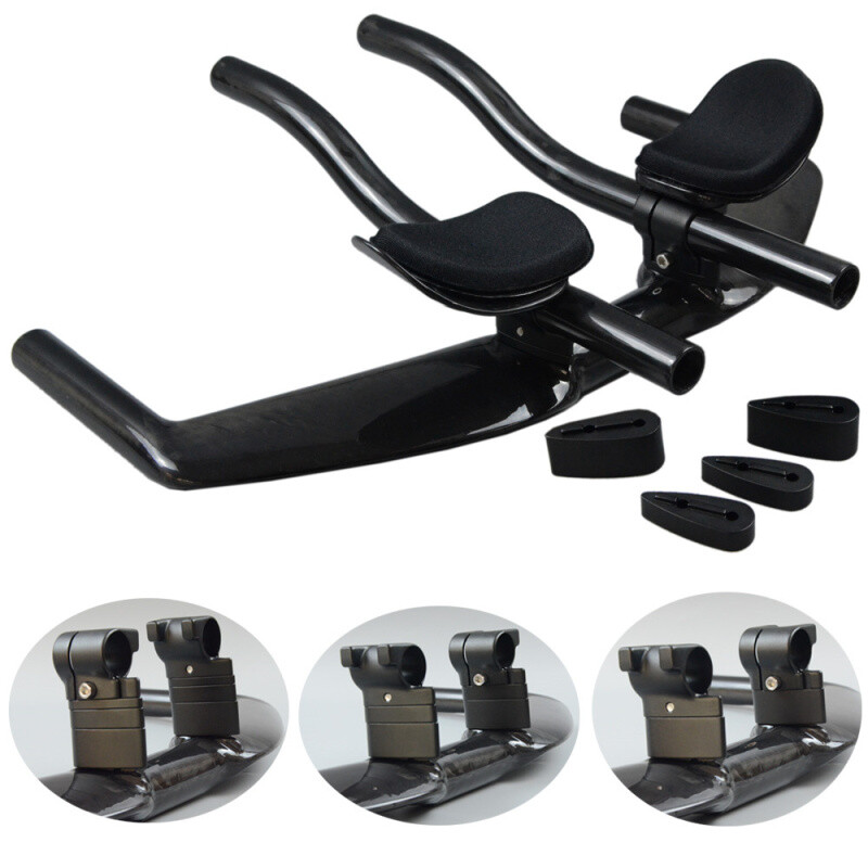 UD Carbon Fiber Road Bike Handlebars Time Trial Triathlon Rest Bar 31.8mm Gloss