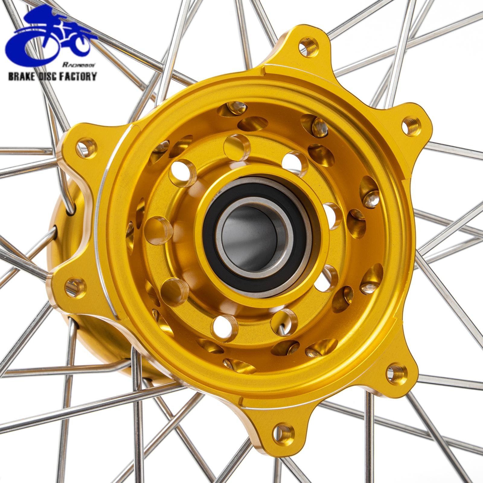 17*3.5/17*4.25 Spoked Wheel Gold Hub Set For SURRON UB Ultra Bee Supermoto eBike