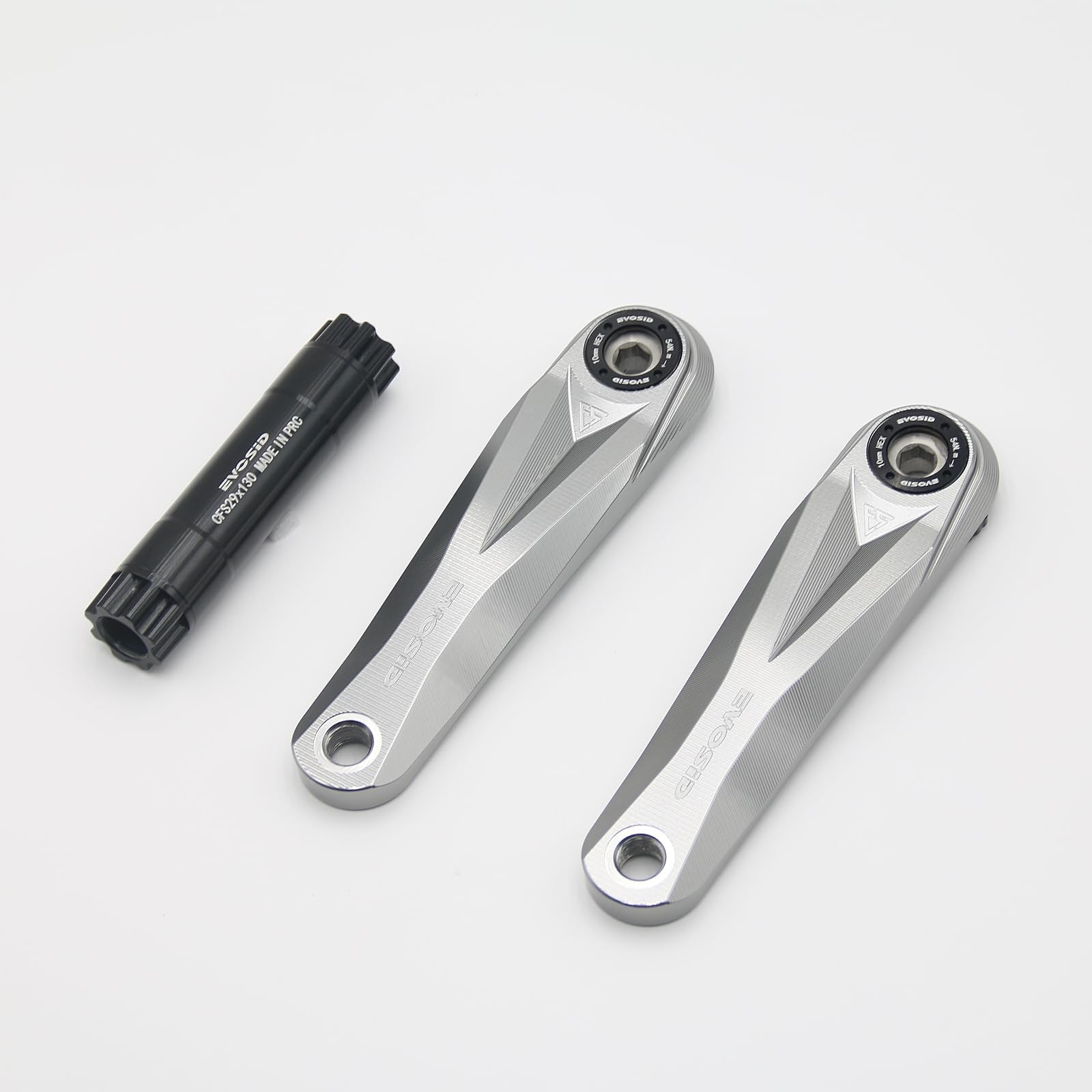 EVOSID Mountain Bike Crankset, Hollow Crank Arm 160/165/170MM CNC Aluminum Al…