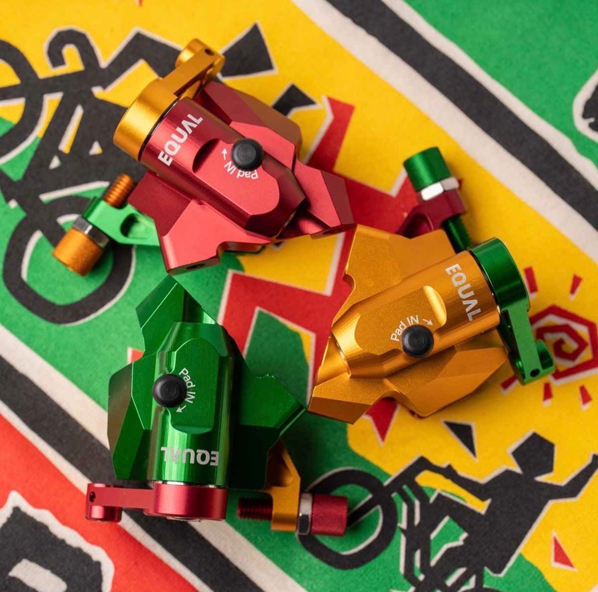 New GROWTAC EQUAL flat mount disc brake Rasta Limited Color