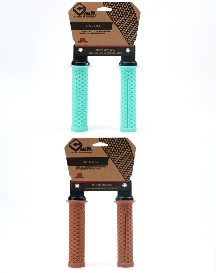 ODI Vans V2.1 Lock On Flanged Grips MTB Bike Black Red Blue Gum Graphite Purple