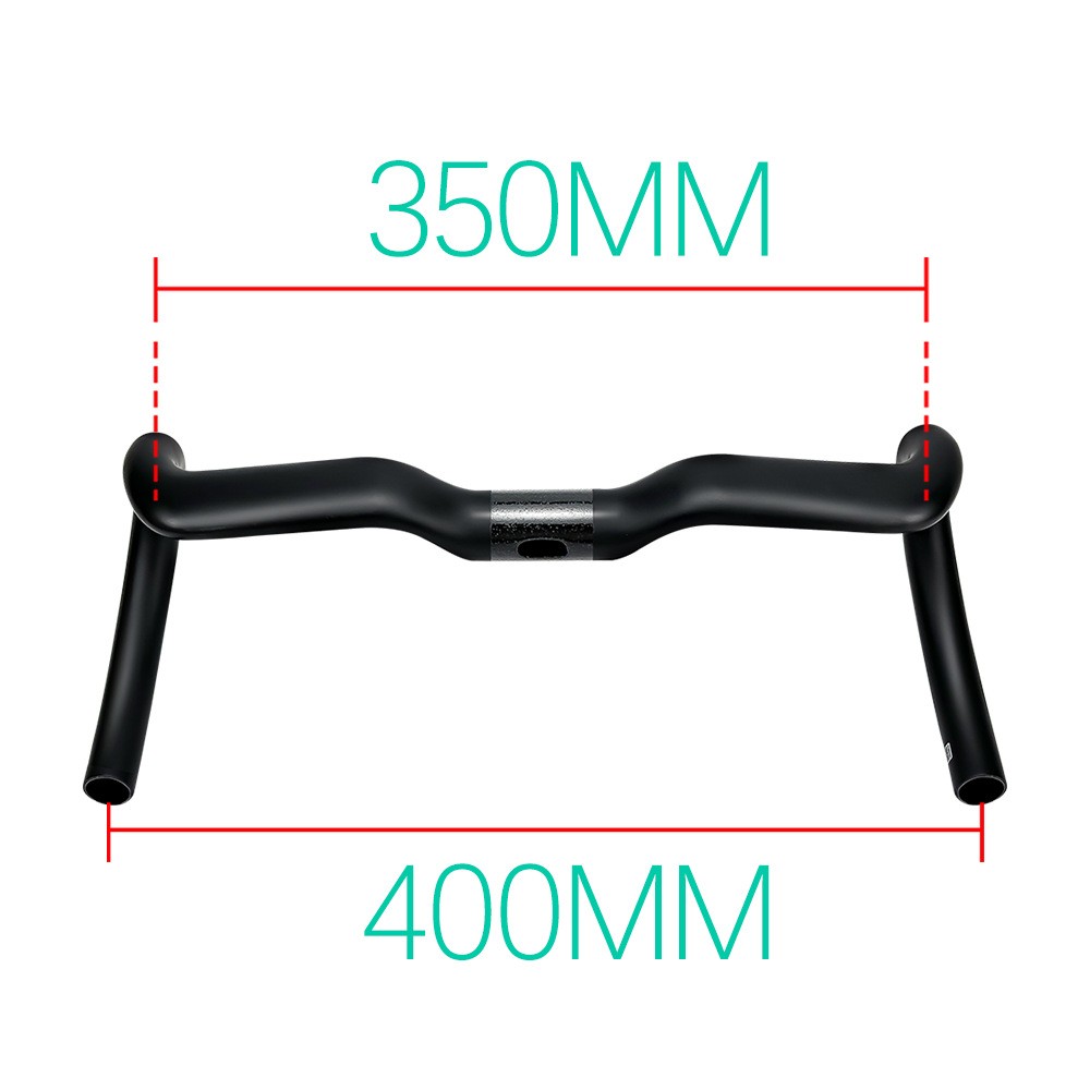 Carbon Fiber Rise Bar Road Bike Handlebar Gravel Bicycle Drop Bar 31.8mm Black