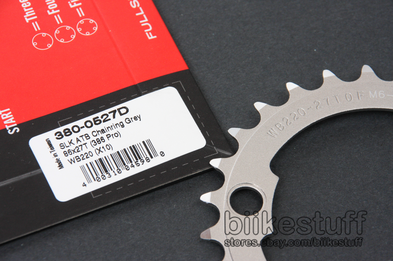 FSA SLK MTB Chainring 27T 86 mm BCD 27 Tooth 10 Speed WB220 3 Bolt Aluminum 386