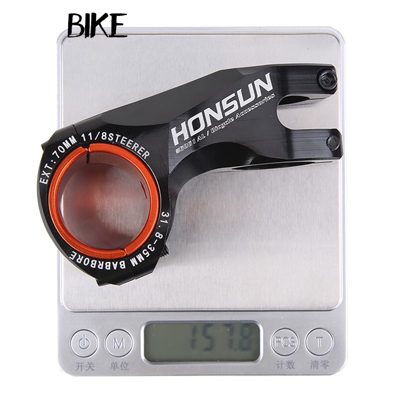 Bicycle Stem -17° CNC Aluminum Alloy Stem MTB XC AM Road Bike Short Stem 70mm