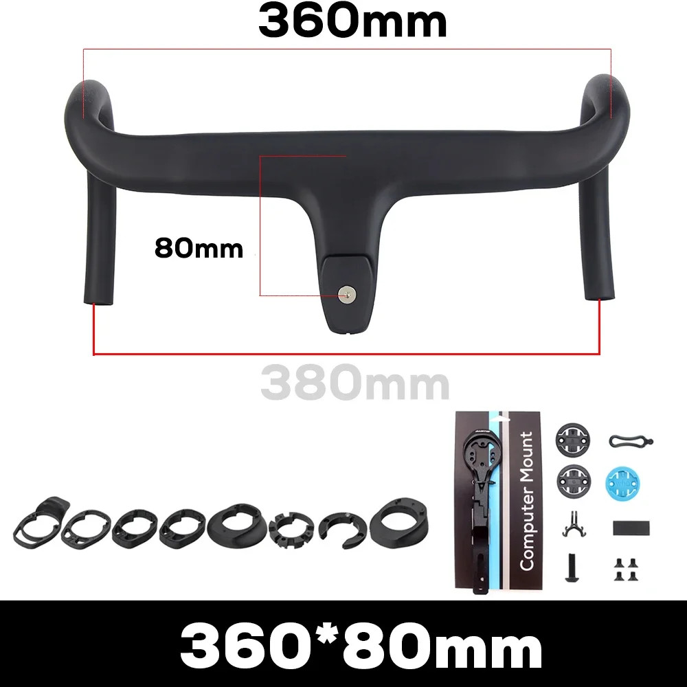 Carbon Fiber Internal Routing Integrated Road Bicycle HandleBar -10 Degree