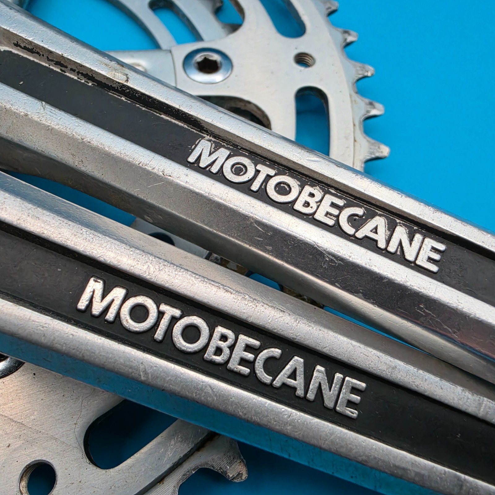Vintage Takagi Double Square Taper Crankset 170mm MOTOBECANE 52/40t 130 BCD g6