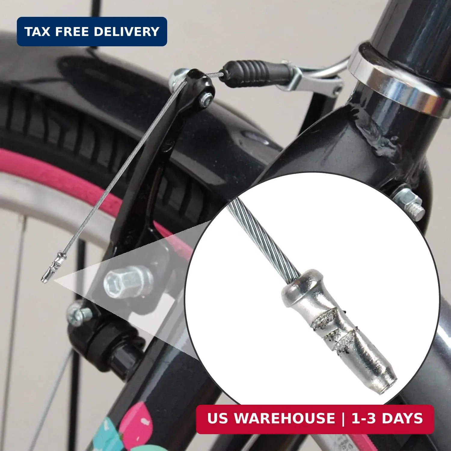 Bike Cable Kit, Cutter End Caps Included, 91 Pieces | Bicycle Shift Brake Cable,