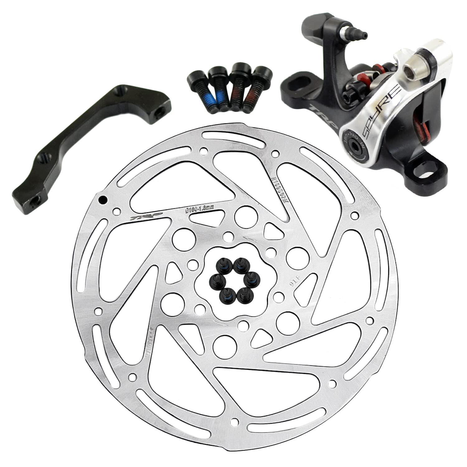 TRP SPYRE Cycling Road Alloy Mechancial Disc Brake Set 160mm Rotor (F+R)