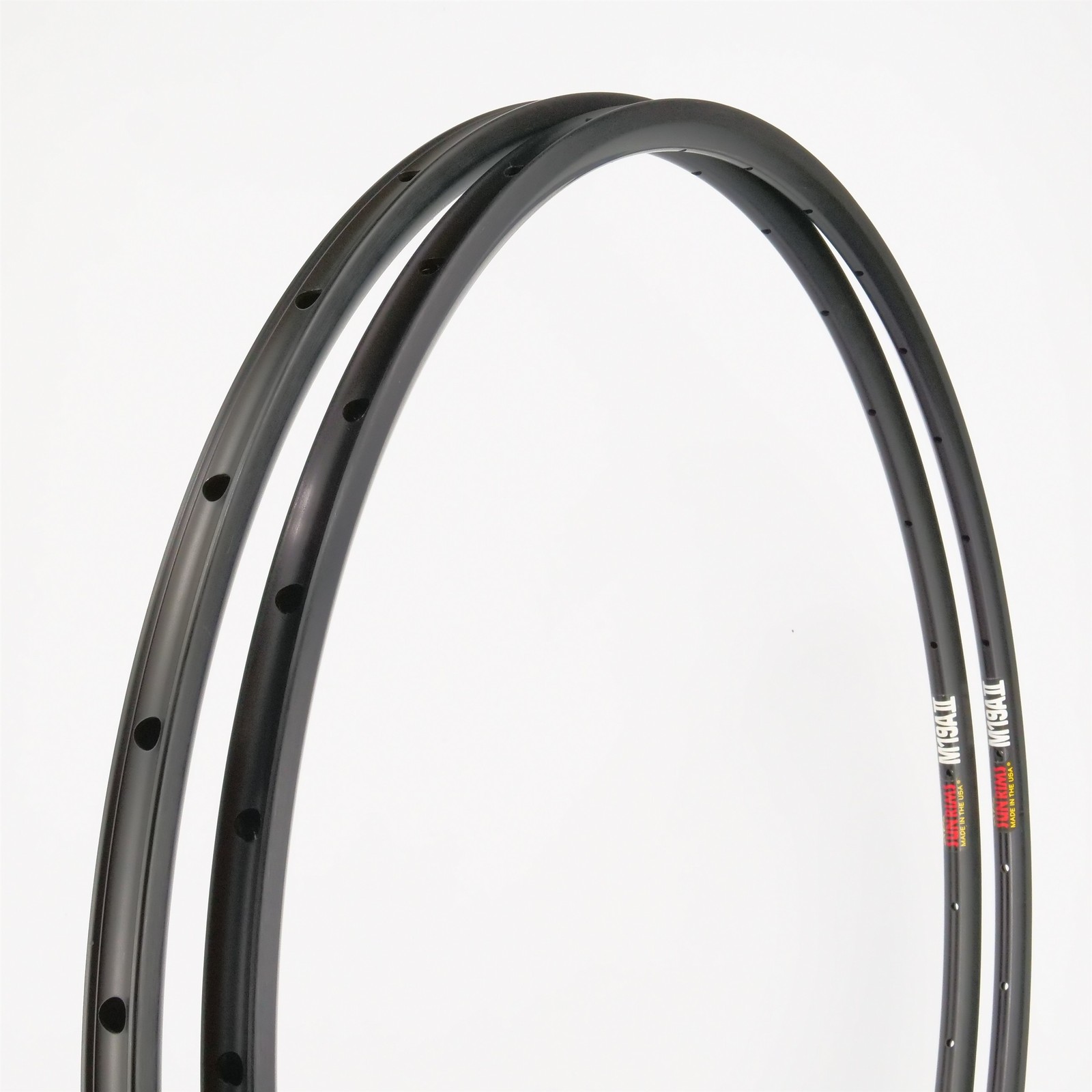 NOS Sun M19A Tubular Rims Pair 700c 28h Rim Brake Black Vintage