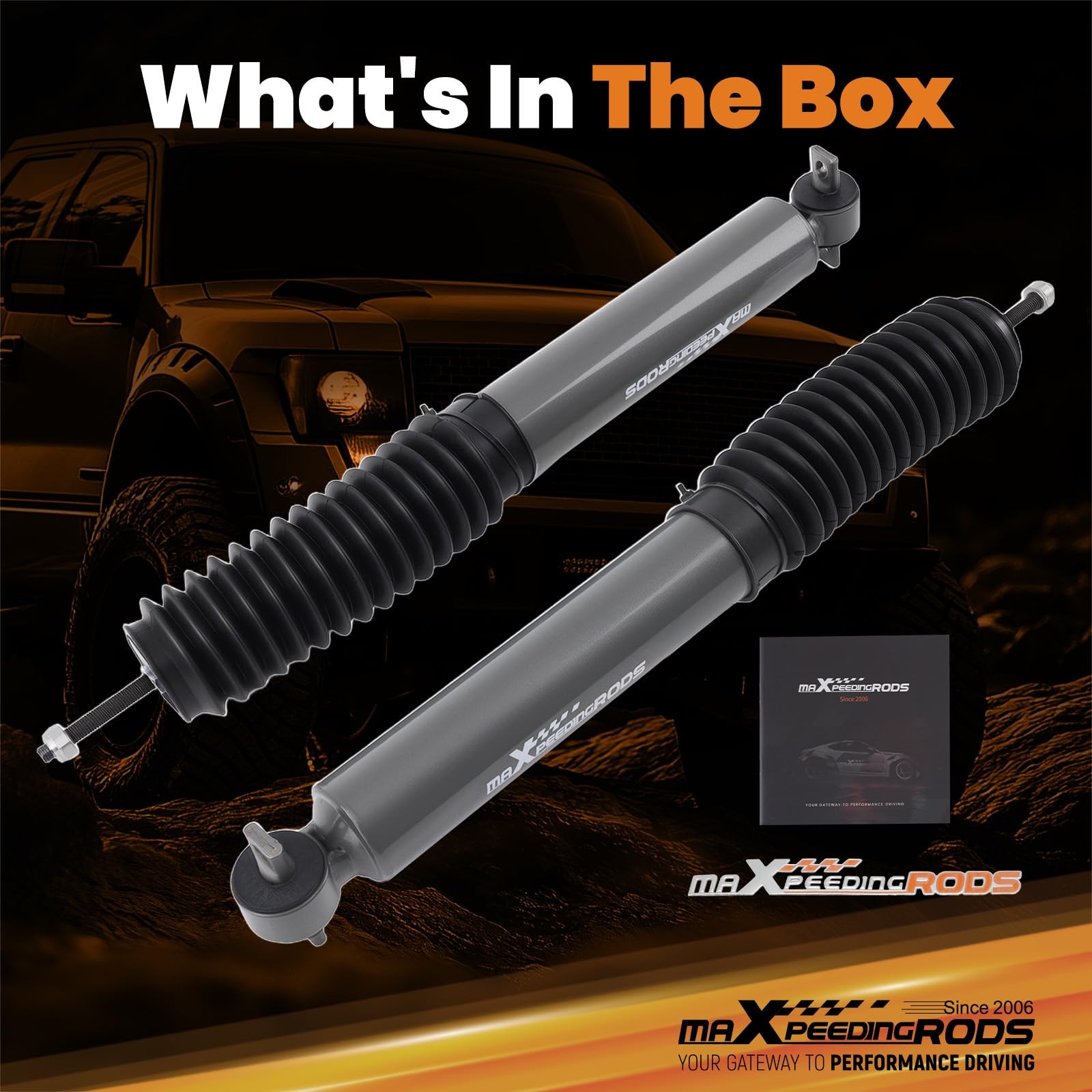 Maxpeedingrods 2.5-4 Front Shocks For 1999-2007 Chevy Silverado/Gmc Sierra 1500